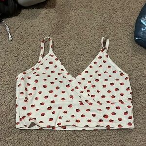 Brandy Melville Strawberry Crop Top